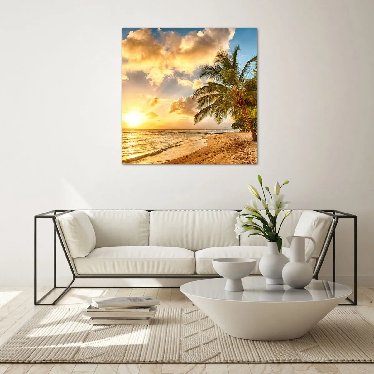 Üveg kép - Örök nyár, mindig vakáció - 40x40 cm