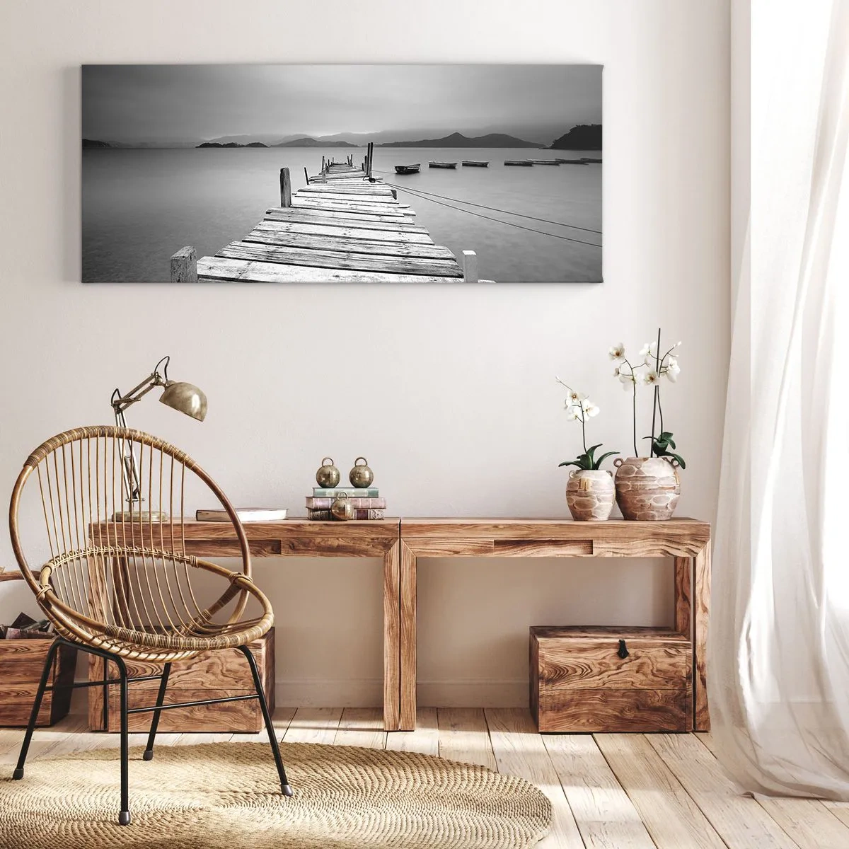 Vászonkép - Hegyeken és tengereken túl - 120x50 cm