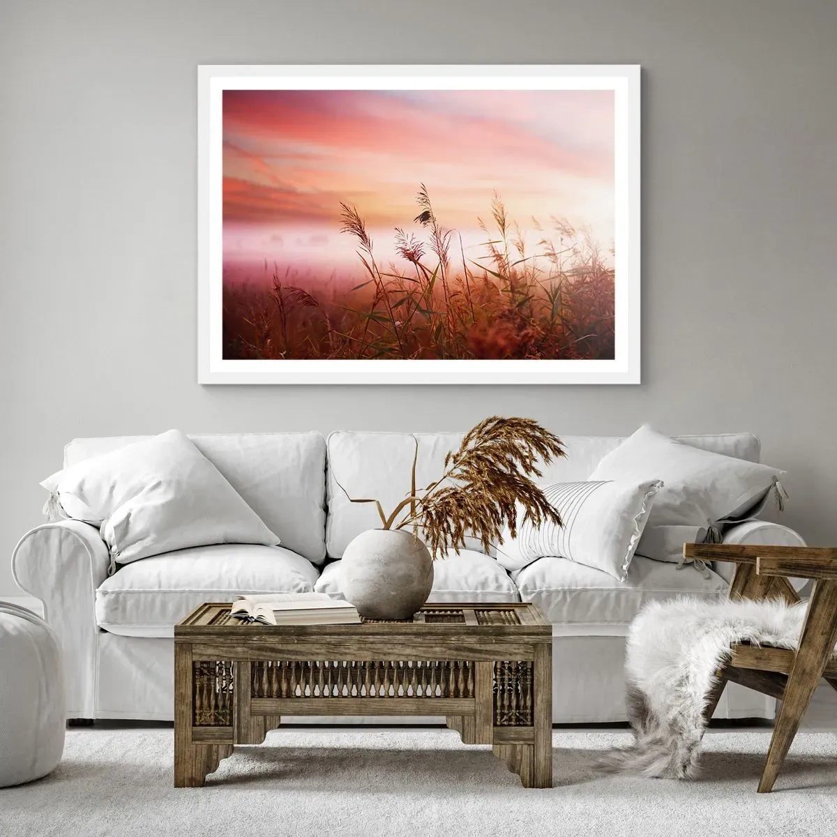 Poszter fekete keretben - Sárkányok, pitypangok, szél - 100x70 cm