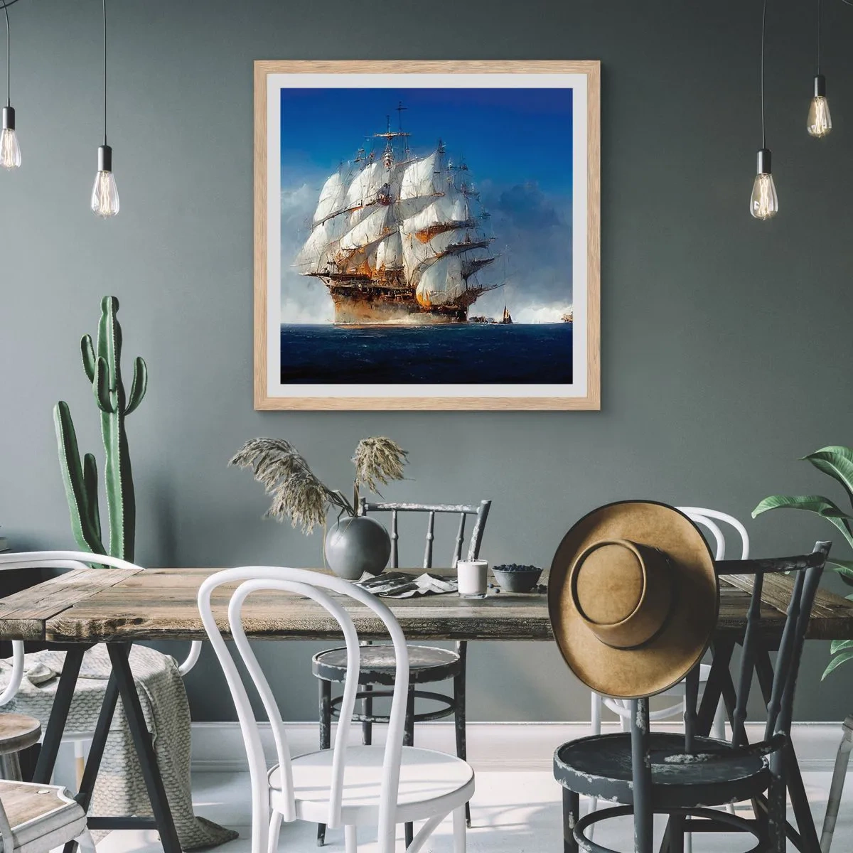 Poszter világos tölgy keretben - The great glory! - 50x50 cm