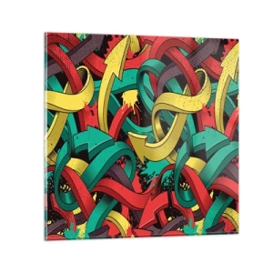 Üveg kép - Melyik az út a cél felé? - 60x60 cm