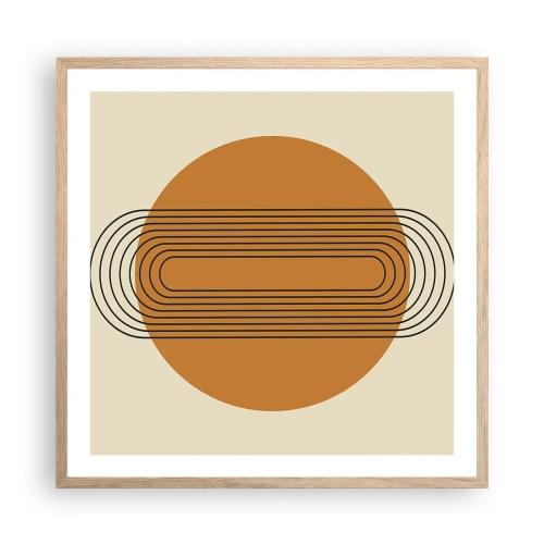 Poszter világos tölgy keretben - Tökéletes terv - 60x60 cm