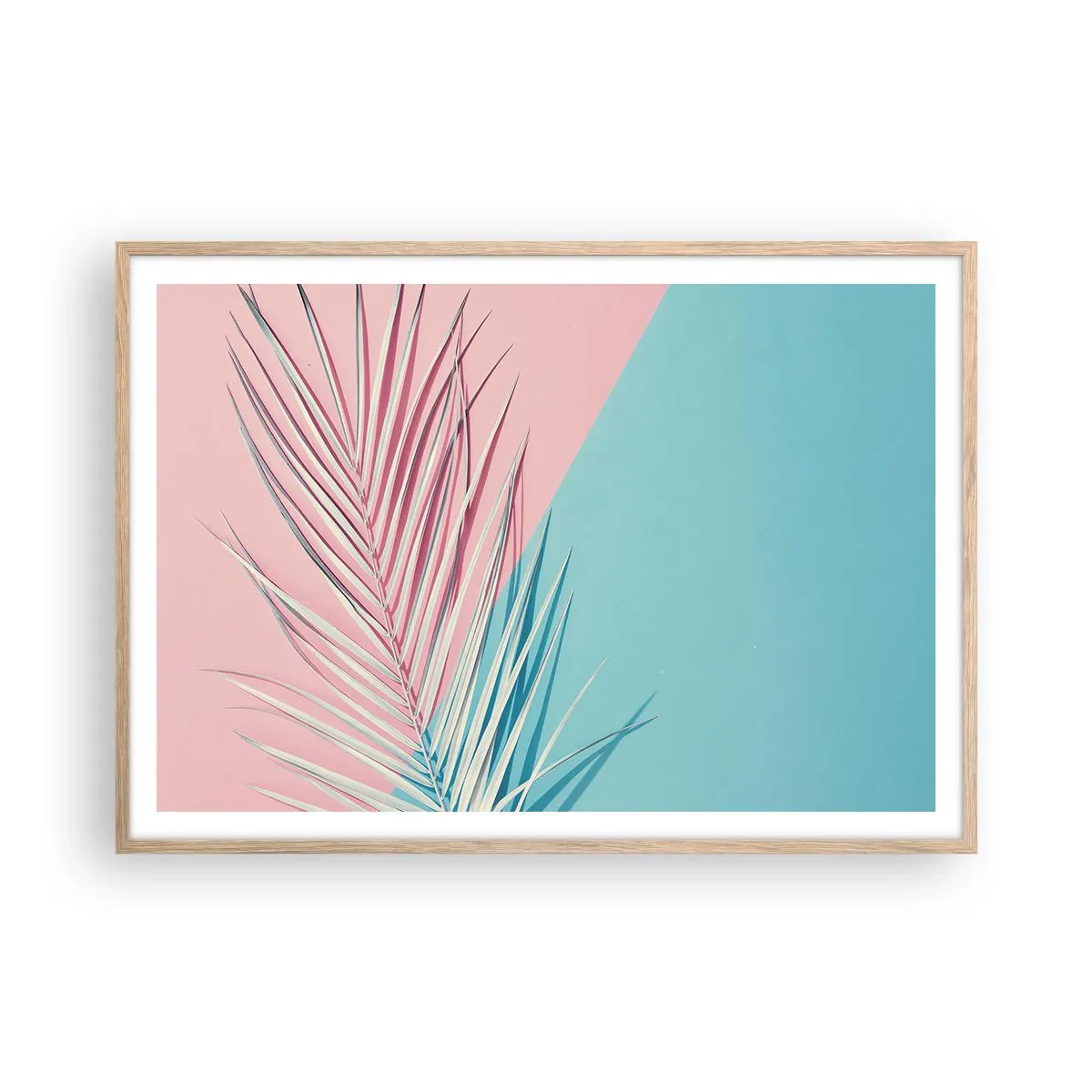 Poszter világos tölgy keretben - Trópusi impresszió - 100x70 cm