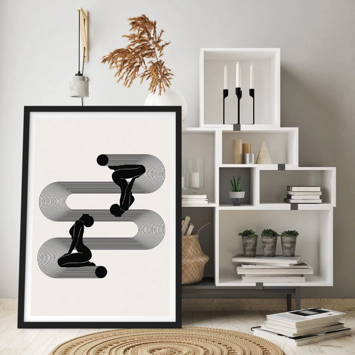 Poszter fehér keretben - Érzéki szimmetria - 61x91 cm