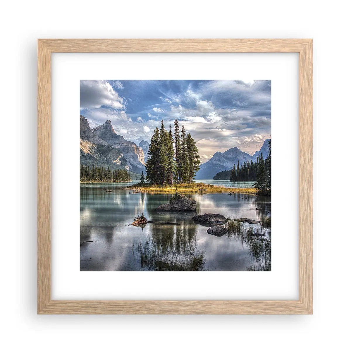 Poszter világos tölgy keretben - A nagy és tiszta víz mellett... - 30x30 cm