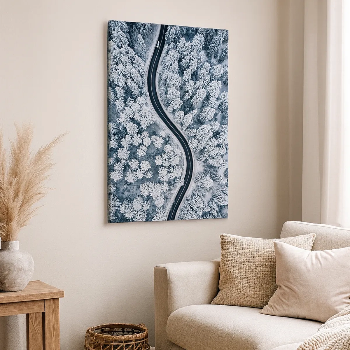 Vászonkép - A téli erdőn - 50x70 cm