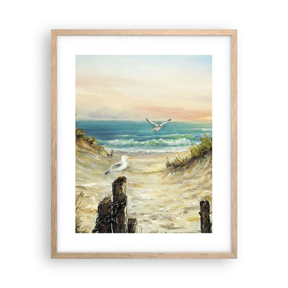 Poszter világos tölgy keretben - Szélcsend - 40x50 cm