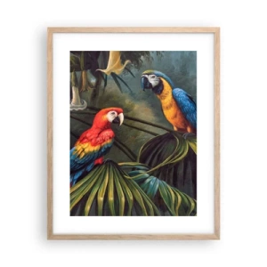 Poszter világos tölgy keretben - Romantika a trópusokon - 40x50 cm