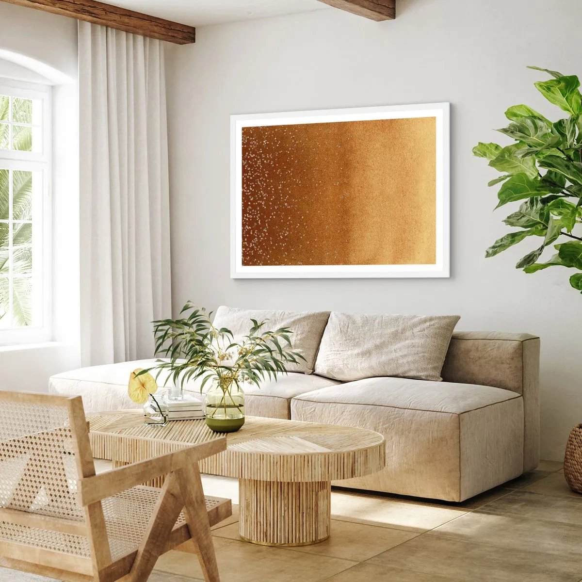 Poszter fekete keretben - A fény születése - 100x70 cm