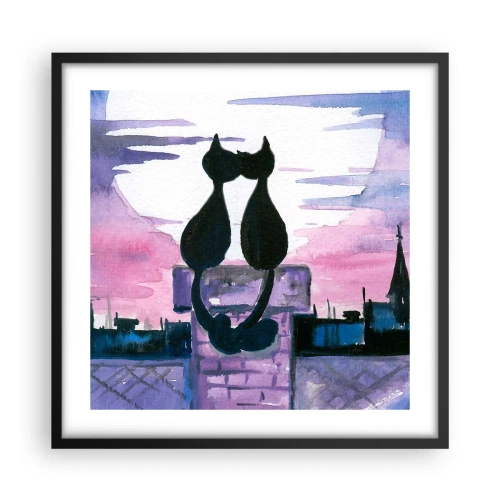 Poszter fehér keretben - Rendez-vous a holdfénynél - 50x50 cm