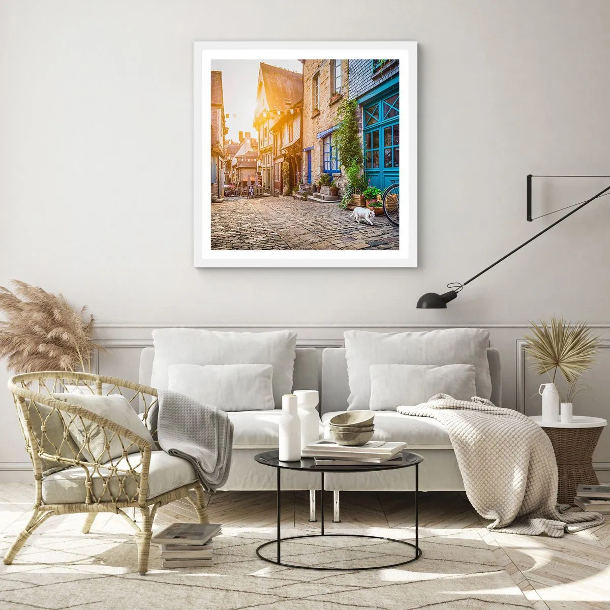 Poszter fekete keretben - A város fehér szelleme - 60x60 cm