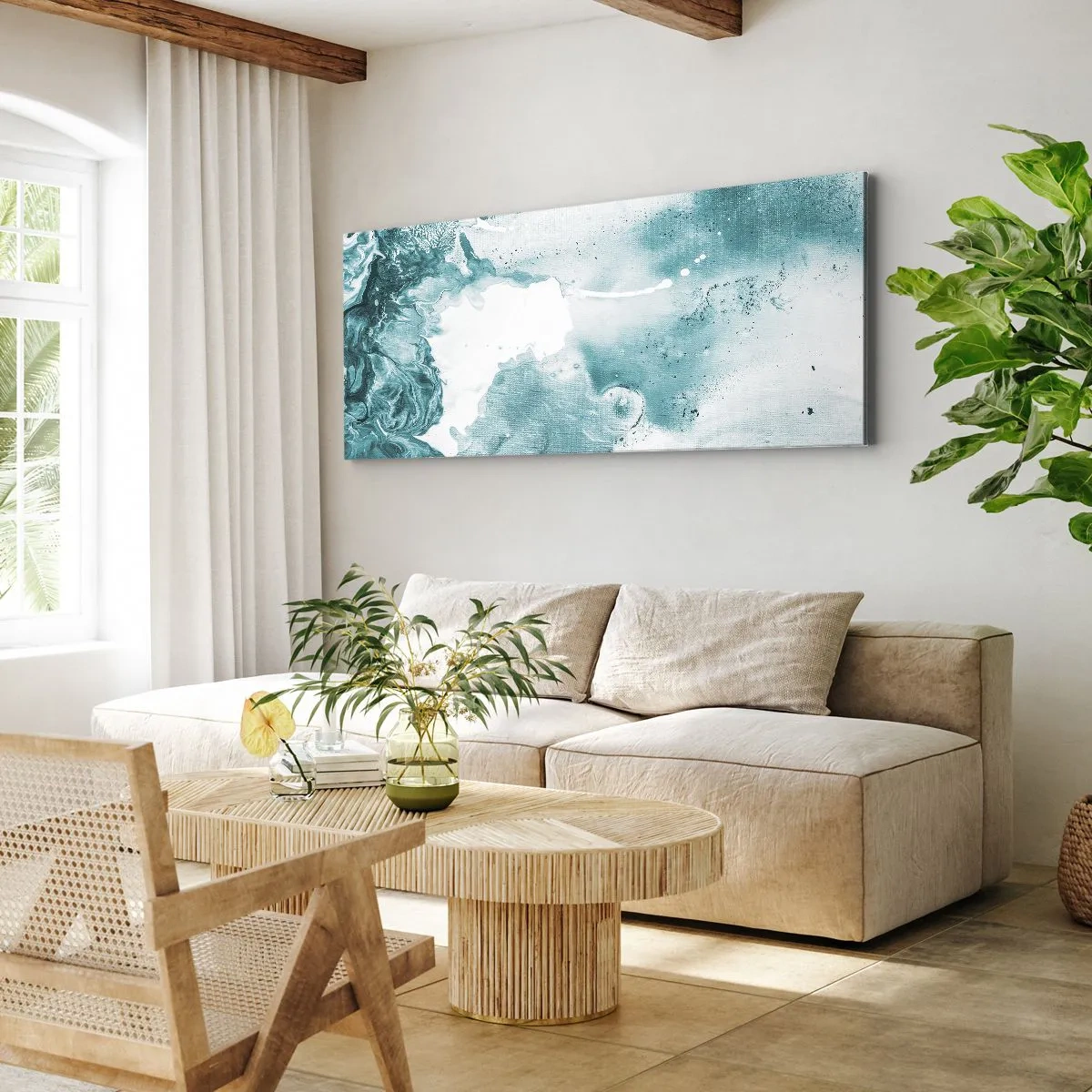 Vászonkép - Kék holtágai - 90x30 cm