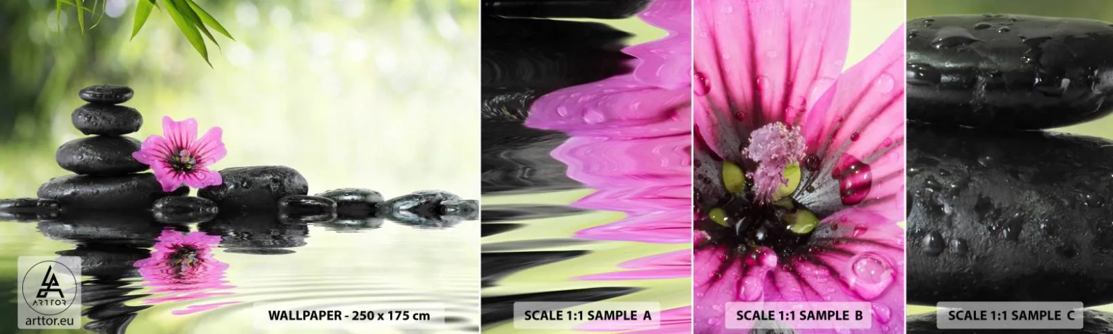 Fotótapéta Minta Öntapadós Deluxe Sticker - Idő a léleknek - Virág, Kultúra, Bambusz - 100x30 cm