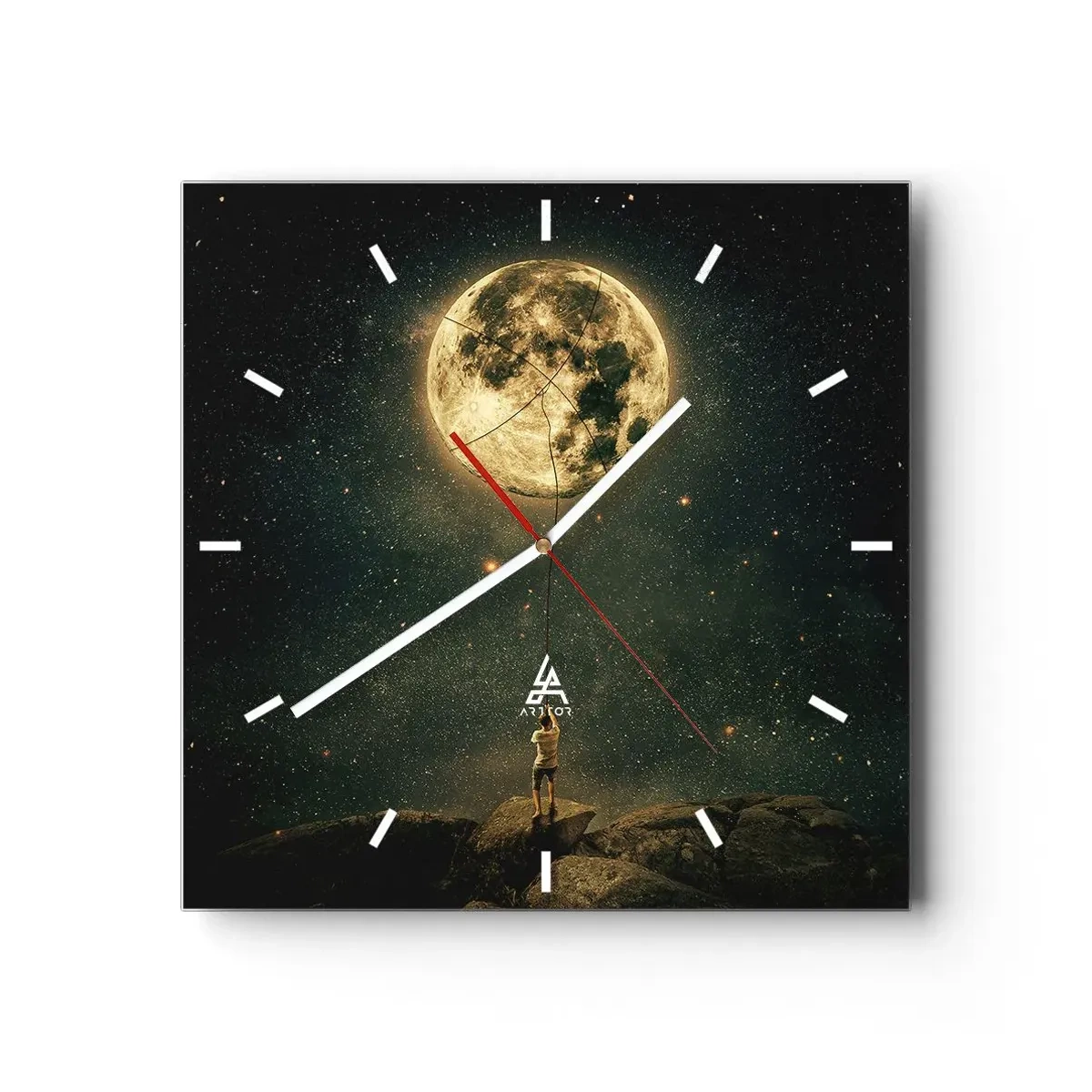 Falióra, Óra - Aki ellopta a holdat - 40x40 cm