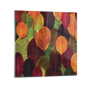 Üveg kép - Őszi mozaik - 70x70 cm