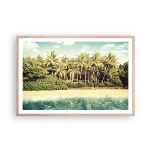 Poszter világos tölgy keretben - Talán itt? - 91x61 cm