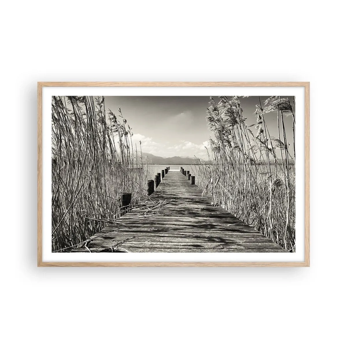 Poszter világos tölgy keretben - A fű csendjében - 91x61 cm