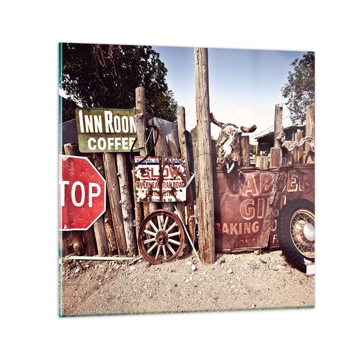 Üveg kép - És megállt az idő - 60x60 cm