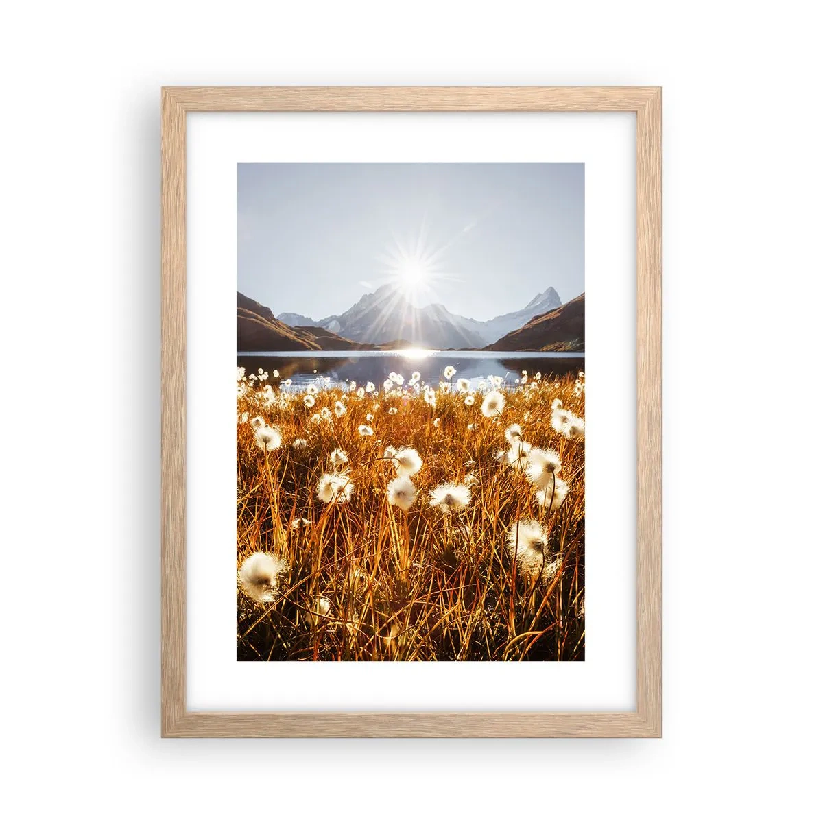 Poszter világos tölgy keretben - Szikla keménysége, fű lágysága - 30x40 cm
