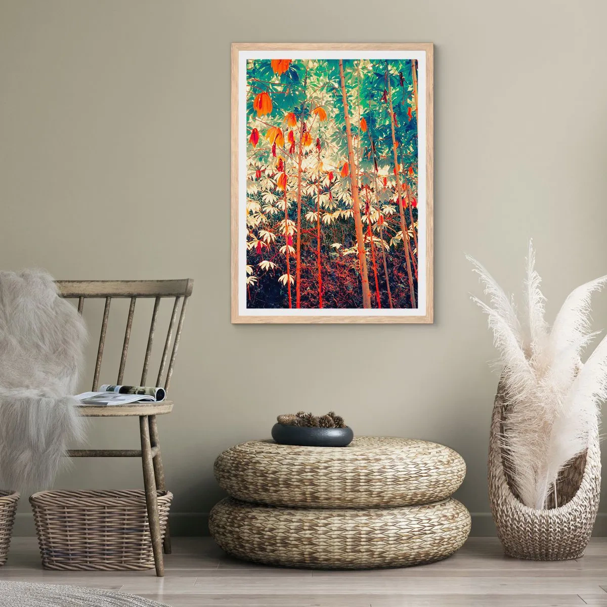 Poszter világos tölgy keretben - A levelek titkos élete - 50x70 cm