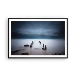 Poszter fehér keretben - Töprengő tó - 91x61 cm