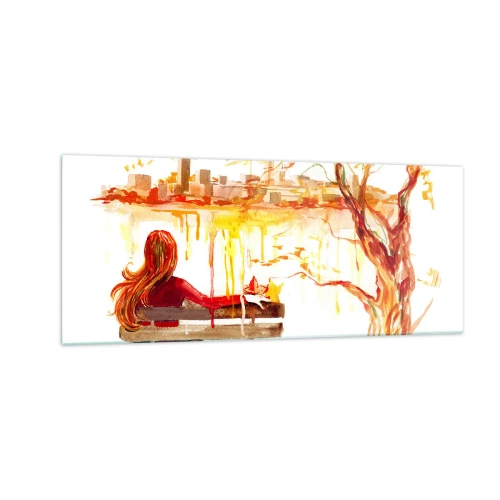 Üveg kép - Egy pillanatnyi elmélkedés - 100x40 cm