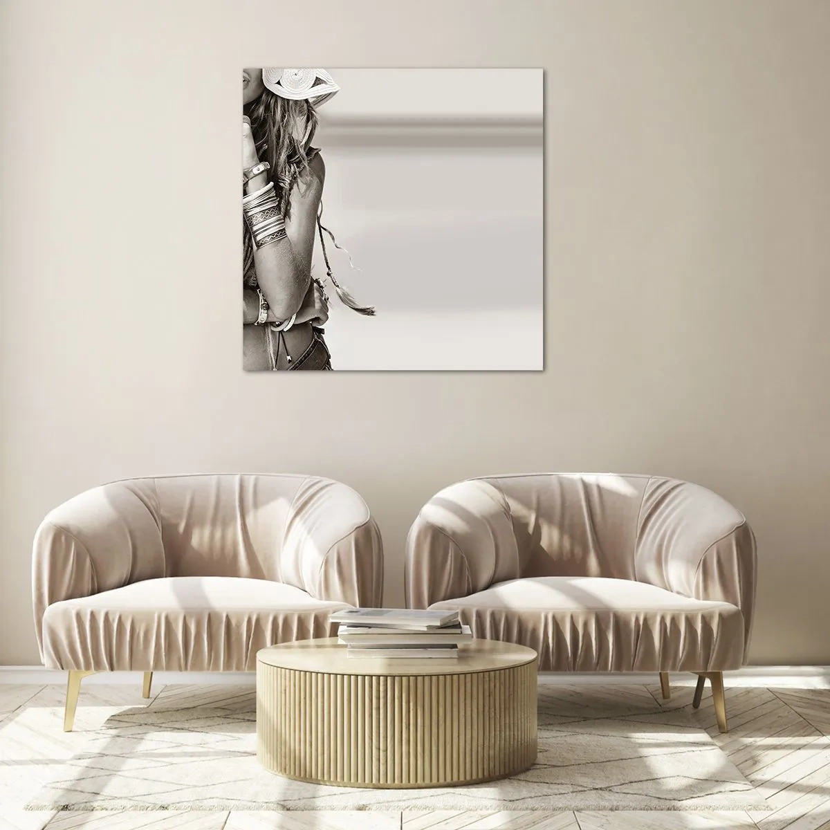 Üveg kép - Mint egy leány - 50x50 cm