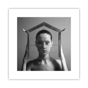 Poszter - Kissé szürreális portré - 30x30 cm