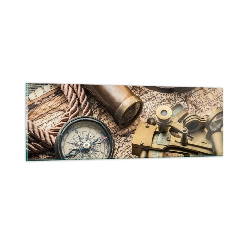 Üveg kép - Állítson be egy irányt - 90x30 cm