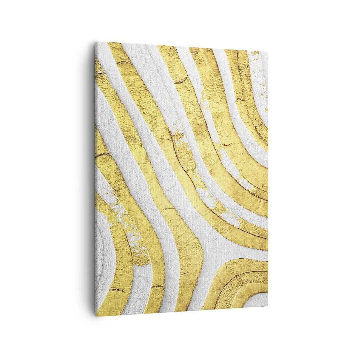 Vászonkép - Kompozíció fehér és arany színben - 50x70 cm