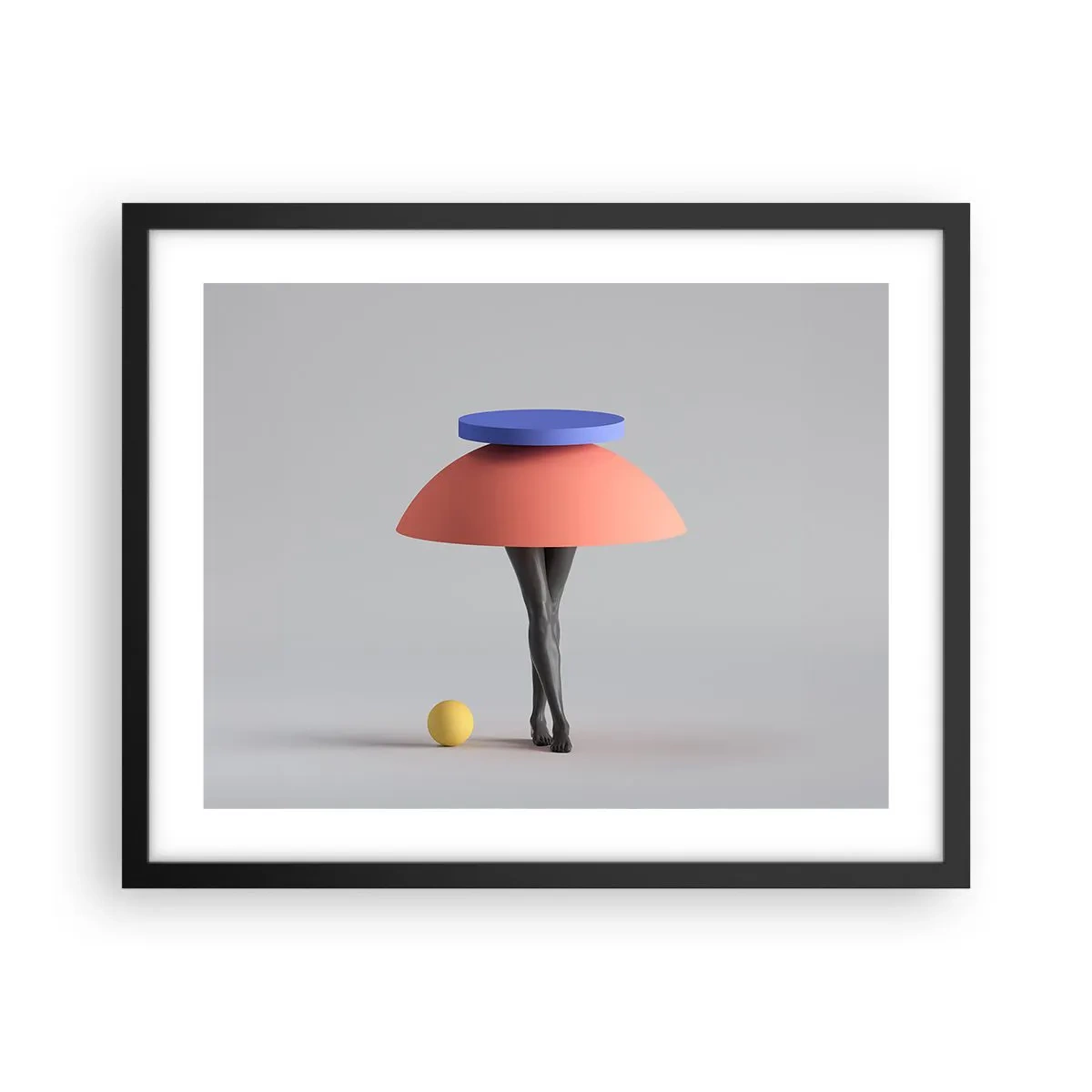 Poszter fehér keretben - Szürreális kompozíció - 50x40 cm