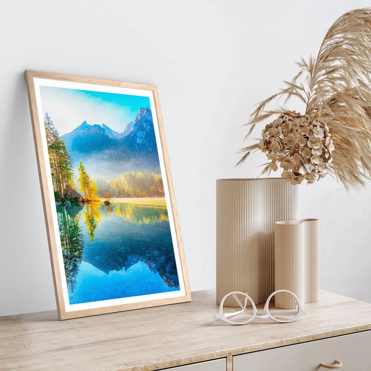 Poszter világos tölgy keretben - Fenség és édesség - 50x70 cm