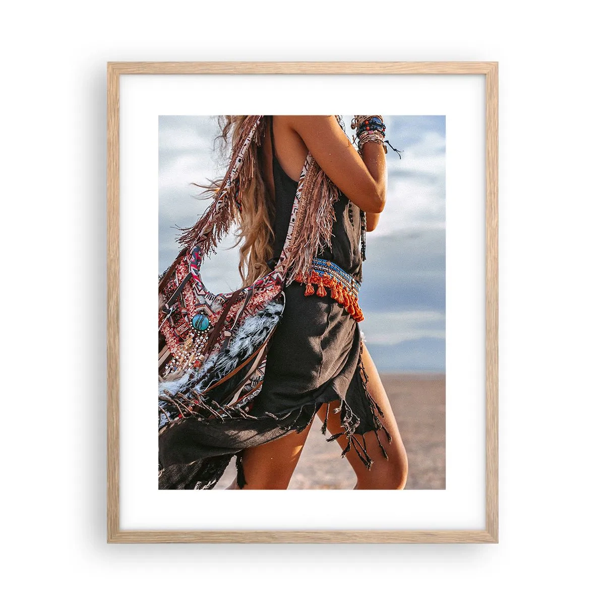 Poszter világos tölgy keretben - Sámán párja - 40x50 cm