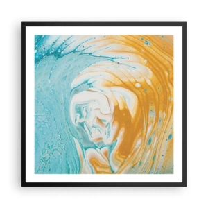 Poszter fehér keretben - Pasztell örvény - 60x60 cm