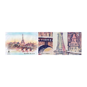 Fotótapéta Minta Premium Canvas - Az egyetlen ilyen város a világon - Város, Eiffel-torony, Párizs - 100x30 cm