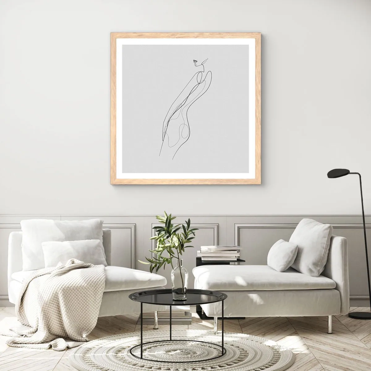 Poszter világos tölgy keretben - Csak egy ígéret - 40x40 cm