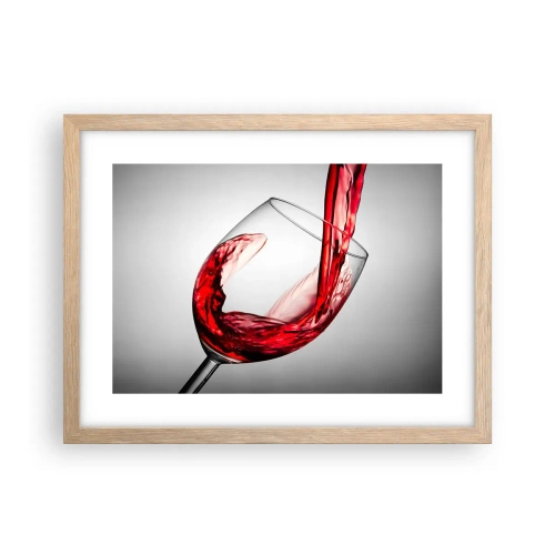 Poszter világos tölgy keretben - Szín - mozgás - hang - 40x30 cm