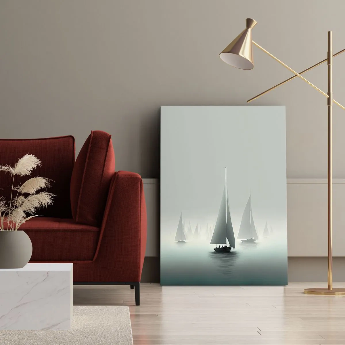 Vászonkép - Ködből épült - 55x100 cm