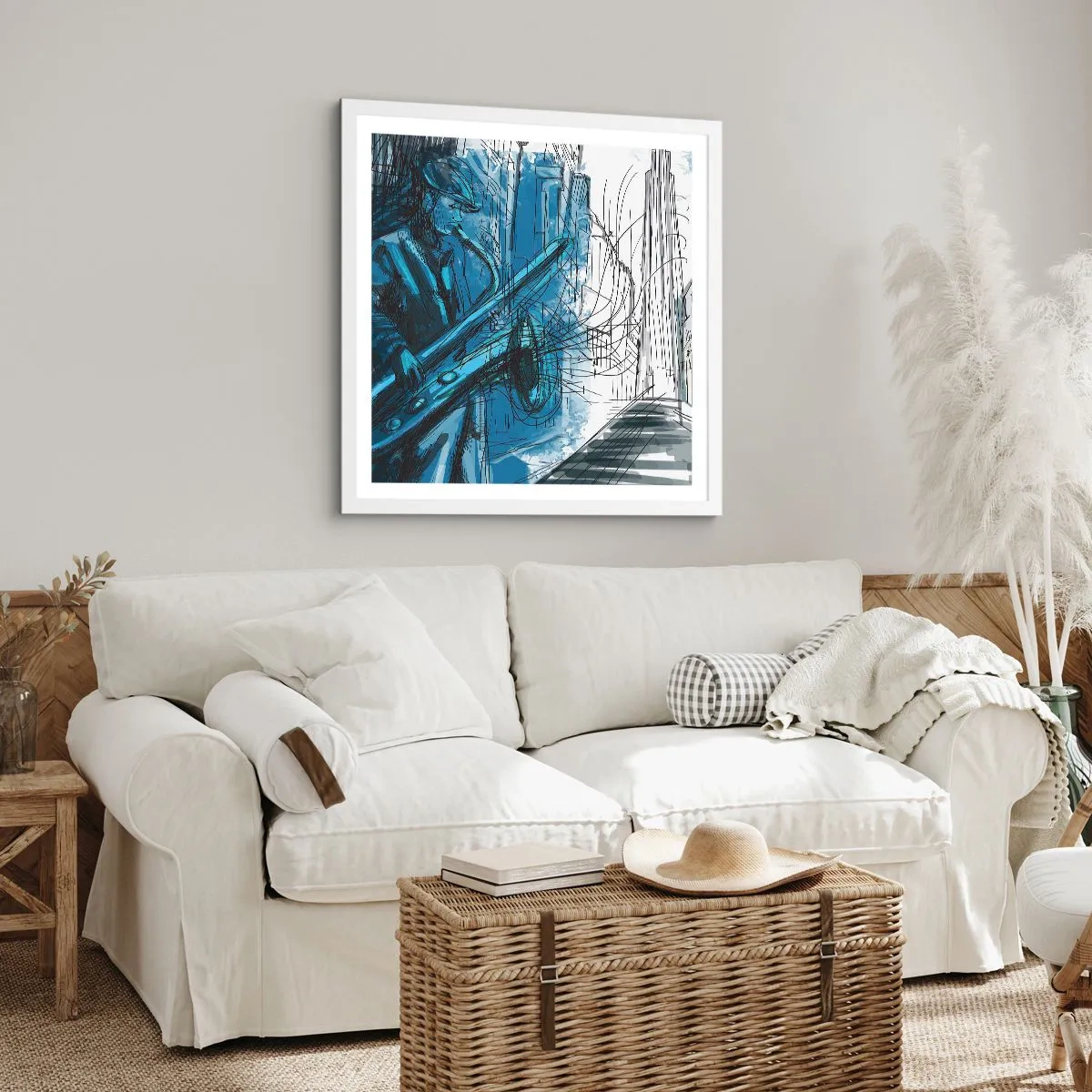 Poszter fekete keretben - Városi rapszódia - 30x30 cm