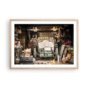 Poszter világos tölgy keretben - Vissza a múltba - 70x50 cm