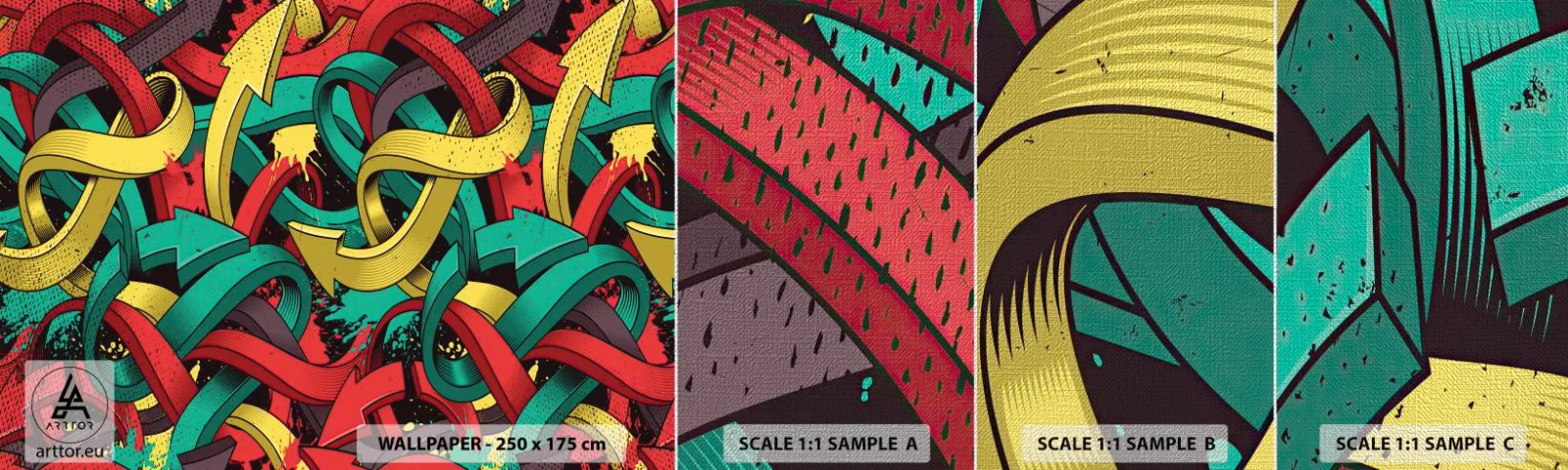 Fotótapéta Minta Premium Canvas - Melyik az út a cél felé? - Absztrakció, Darab, Képregény - 100x30 cm