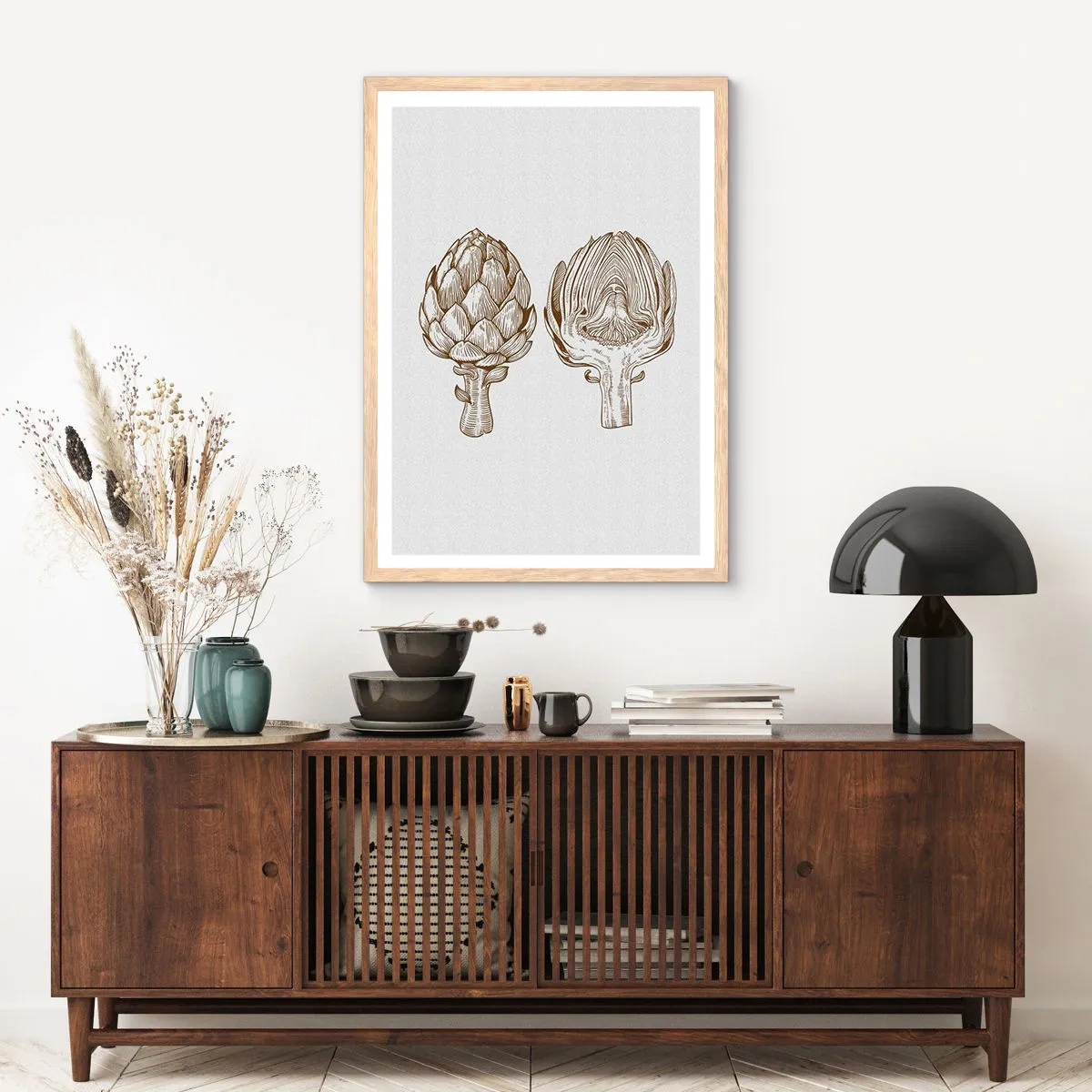 Poszter világos tölgy keretben - Anatómia lecke - 50x70 cm