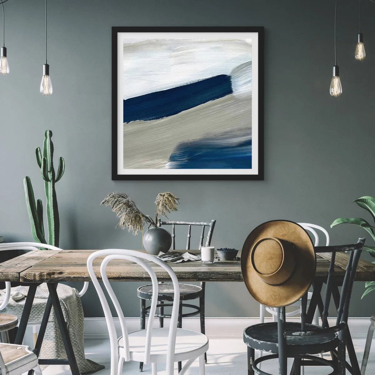 Poszter fehér keretben - Találkozás a fehérrel - 60x60 cm