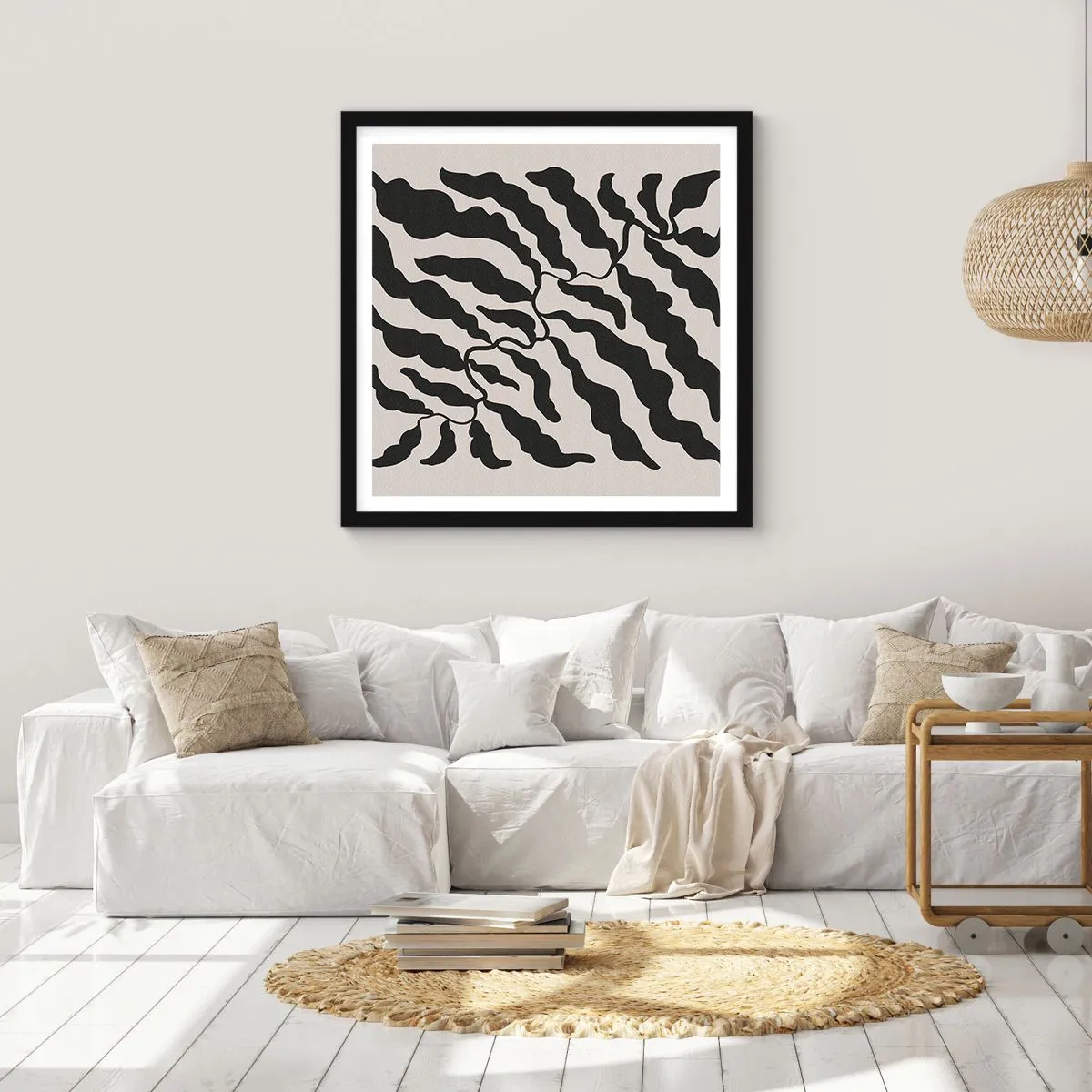 Poszter fehér keretben - A tér természete - 60x60 cm