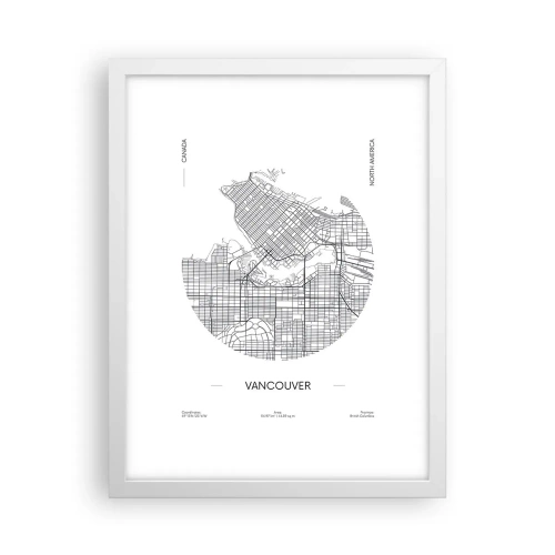 Poszter fekete keretben - Vacouver anatómiája - 30x40 cm