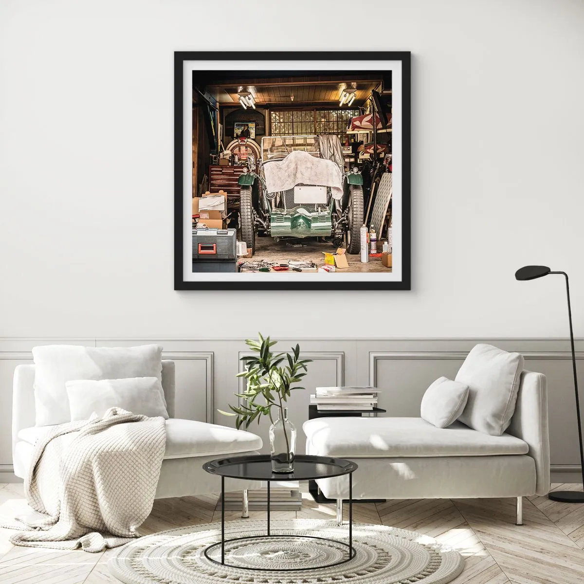 Poszter fehér keretben - Vissza a múltba - 30x30 cm