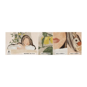 Fotótapéta Minta Öntapadós Deluxe Sticker - Déli szépség - Nő, Citrom, Minimalizmus - 100x30 cm
