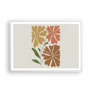 Poszter fekete keretben - Természet és geometria - 100x70 cm