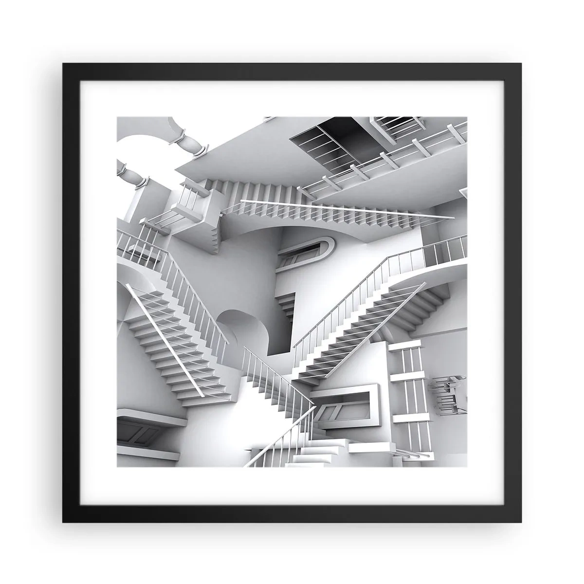 Poszter fehér keretben - A tér paradoxonjai - 40x40 cm