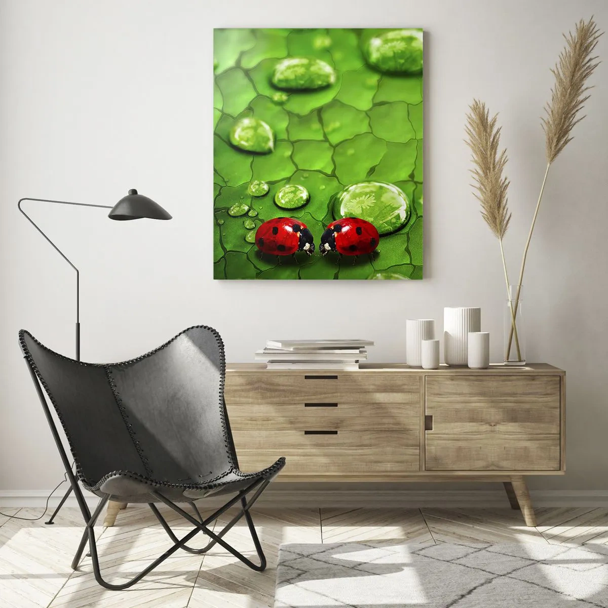 Üveg kép - Találkozás a zöldben - 70x100 cm